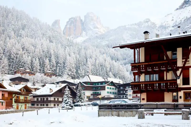 Ski resort in the Dolomites